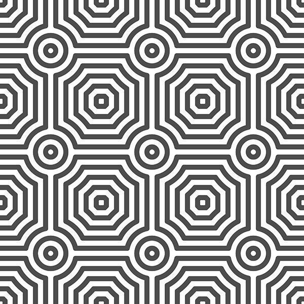 patrón de formas cuadradas círculo curvilíneo abstracto sin fisuras patrón geométrico abstracto para diversos fines de diseño. vector