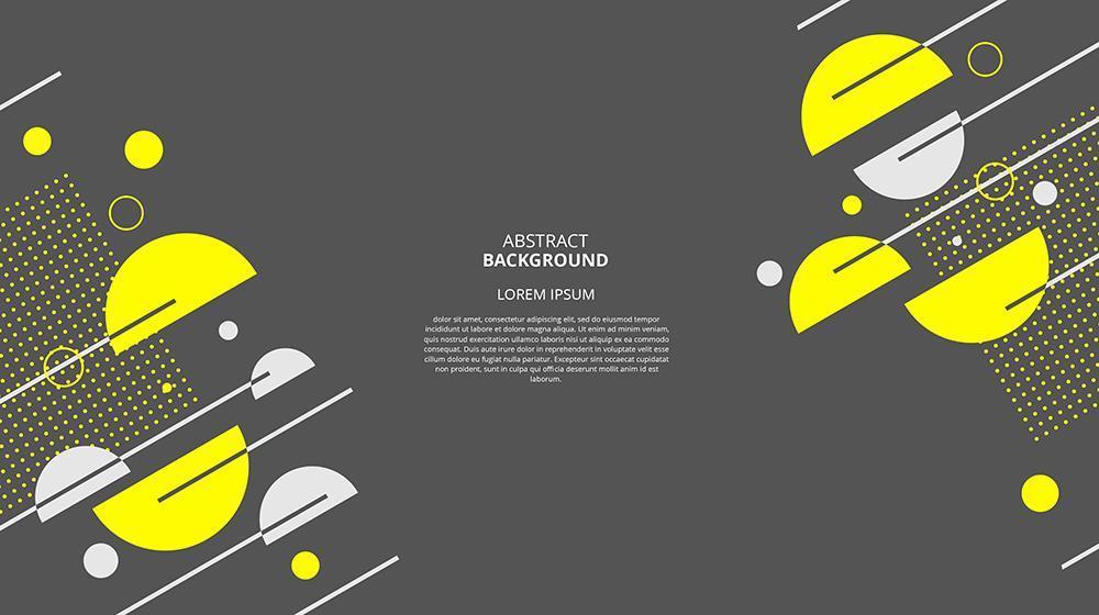 Abstract flat dark yellow circular background vector