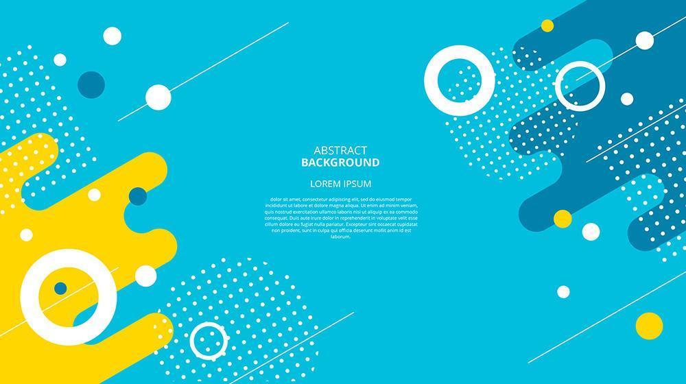 Abstract flat circular geometric background vector