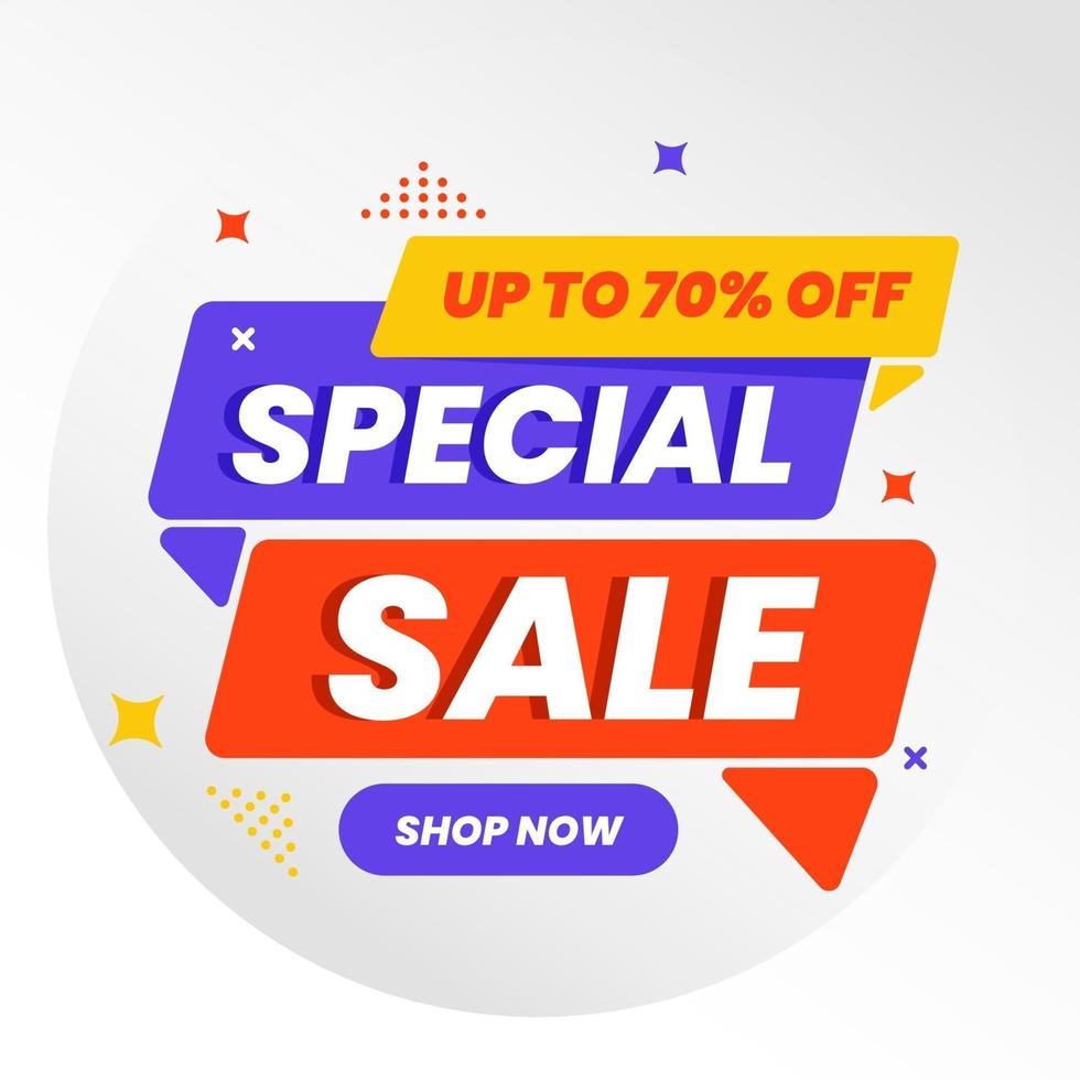 Special sale banner template promotion vector