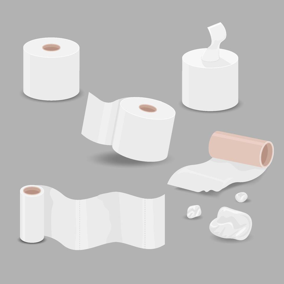 Various toilet papers vector