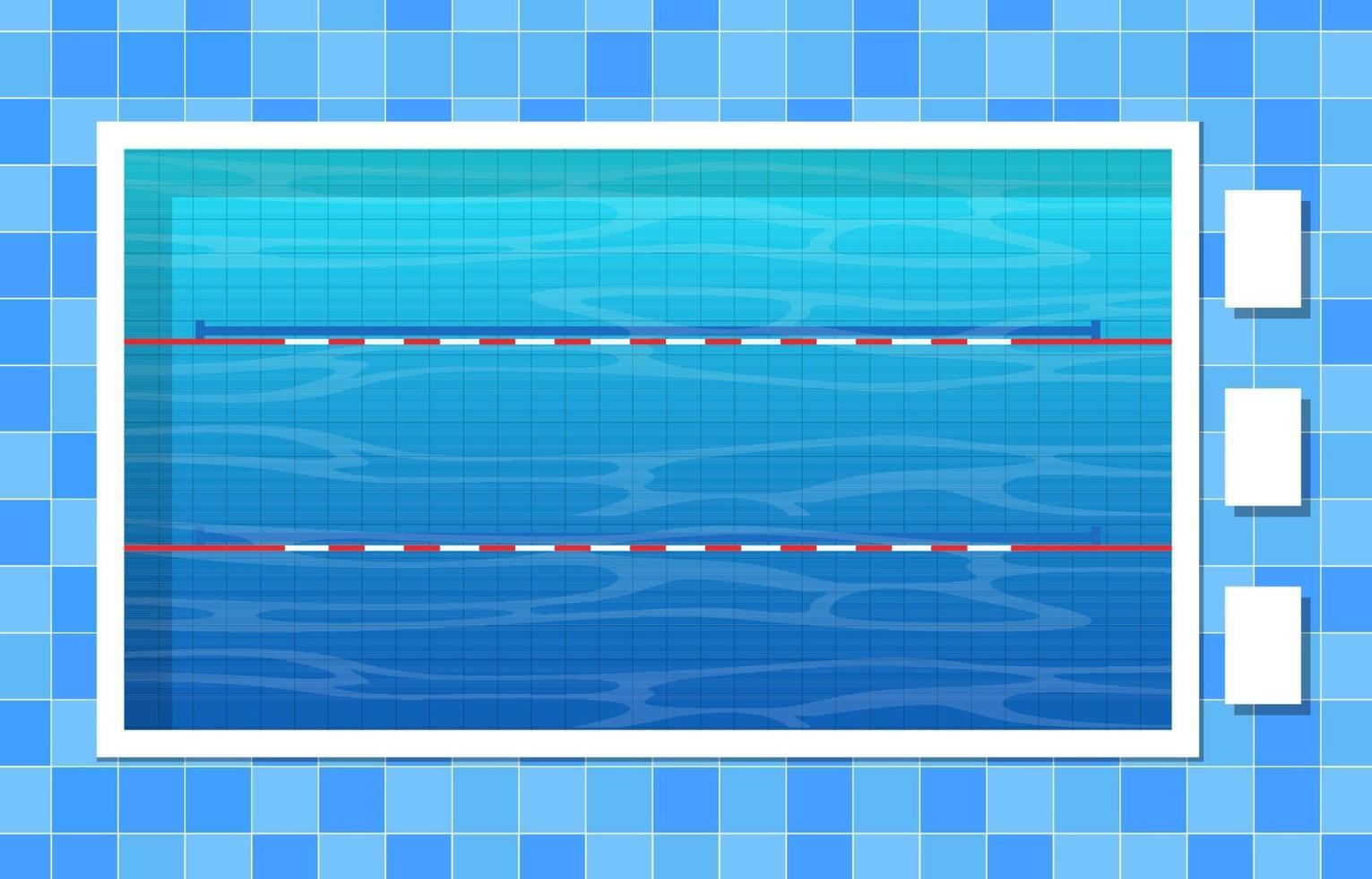 Swimming Pool with Lanes and Ropes vector