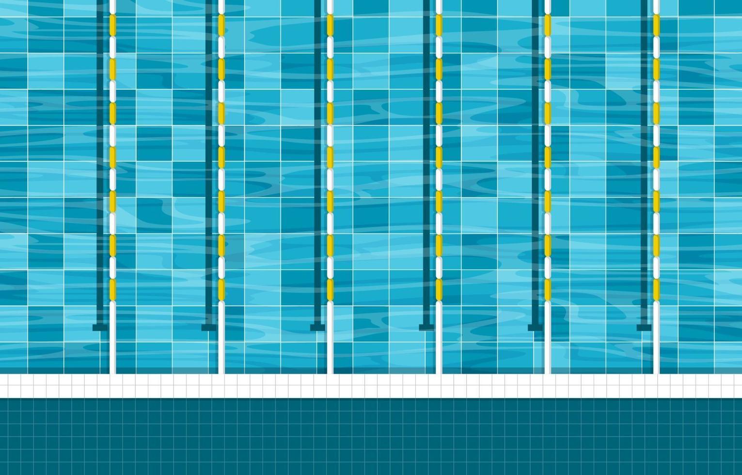 Swimming Pool with Lanes and Ropes vector