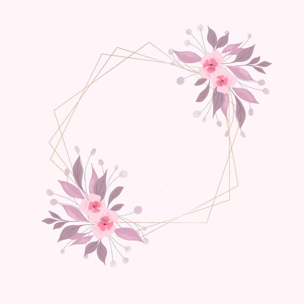 Decorative background with a hand painted watercolor floral design vector