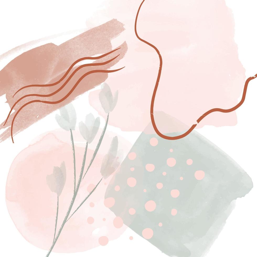 abstract background with a hand painted watercolor design vector