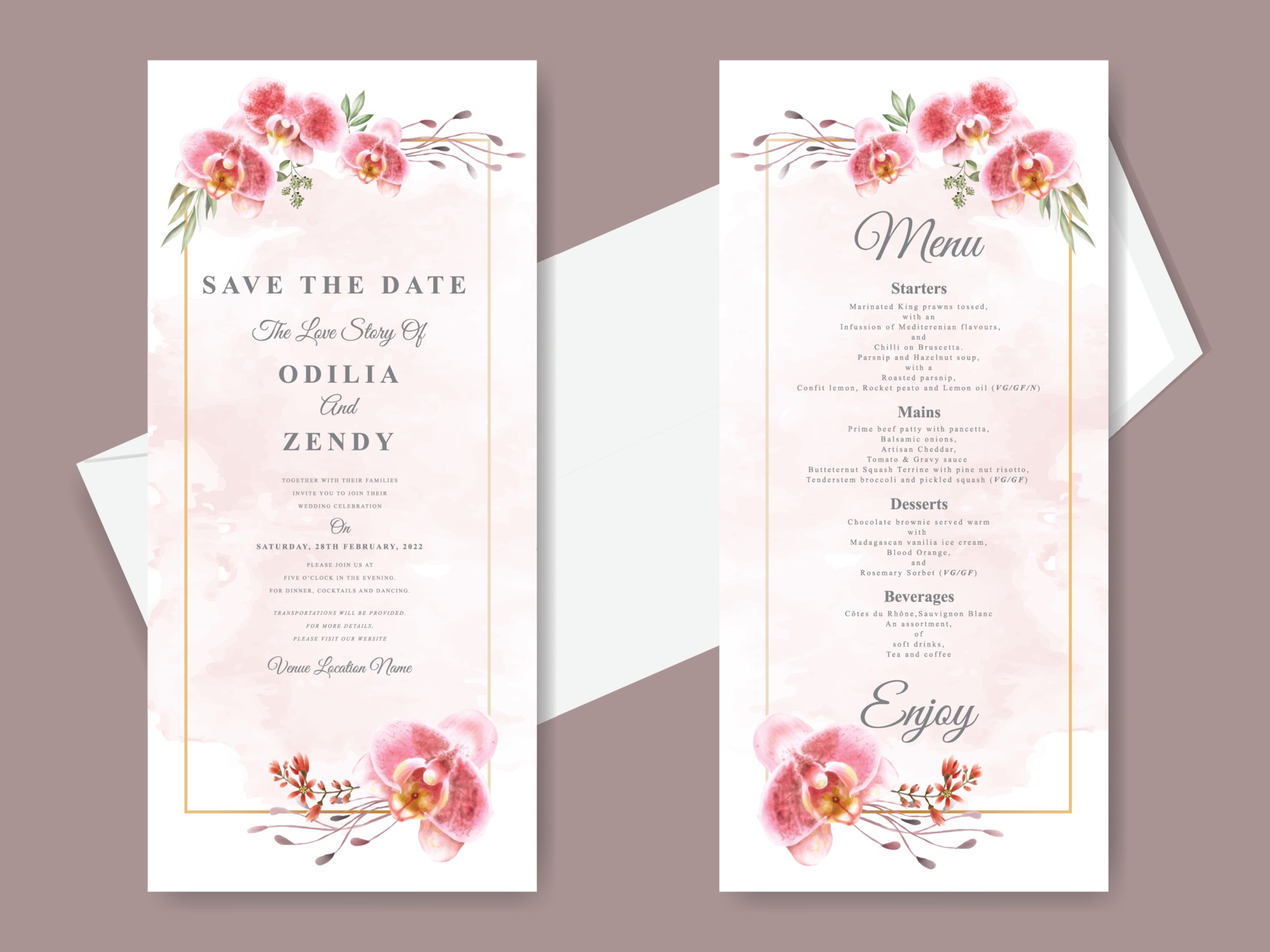 Arrangement look for Hearty wedding invitation card design retreat