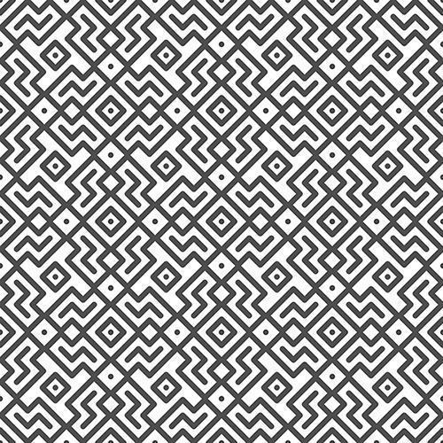 Abstract seamless rotated zigzag line and square shapes pattern. Abstract geometric pattern for various design purposes. vector