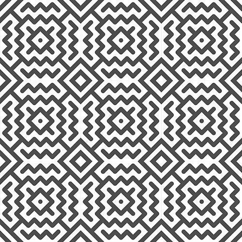 Abstract seamless zigzag line and square shapes pattern. Abstract geometric pattern for design purposes. vector