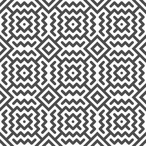 Abstract seamless zigzag line and square shapes pattern. Abstract geometric pattern for design purposes. vector