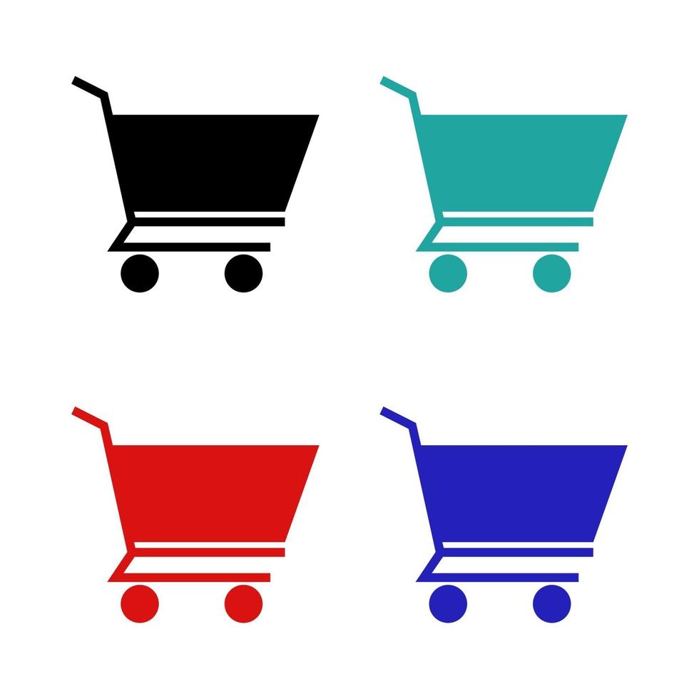 Shopping Cart On White Background vector