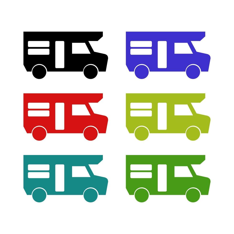 Camper On White Background vector