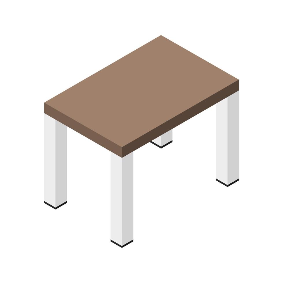 Table Isometric On White Background vector
