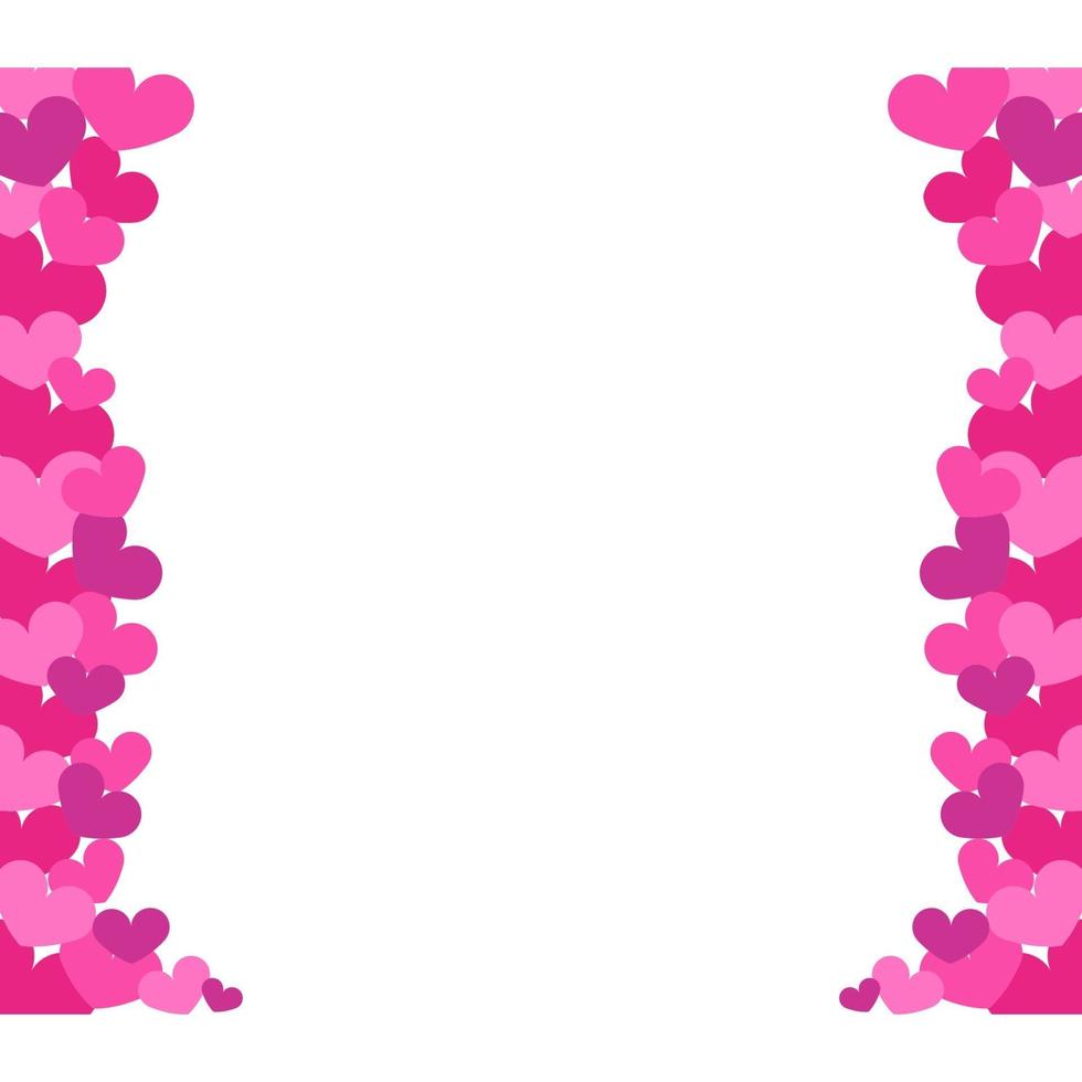 Hearts On White Background vector