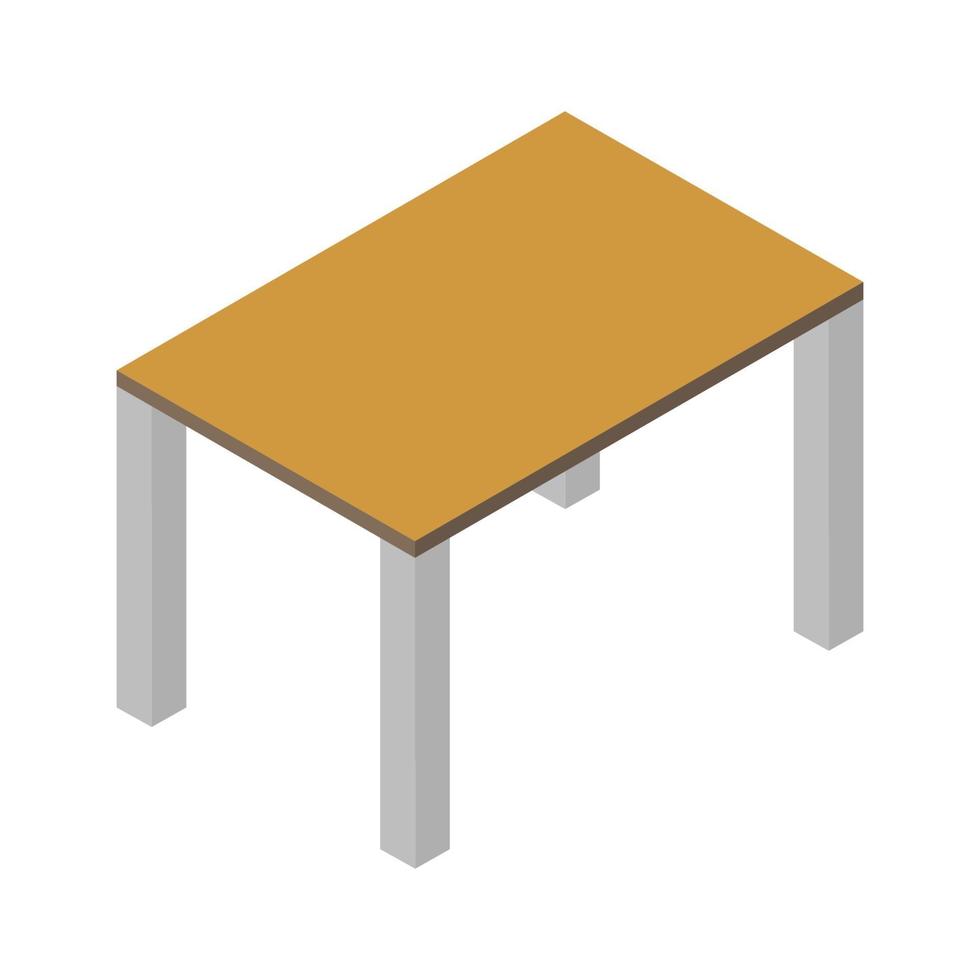 Table Isometric On White Background vector