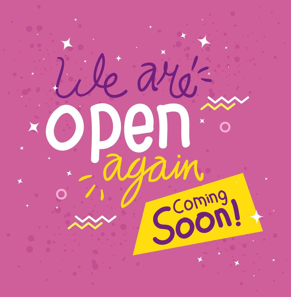 Banner of reopen business vector