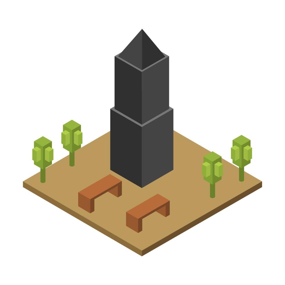 Isometric Skyscraper On White Background vector