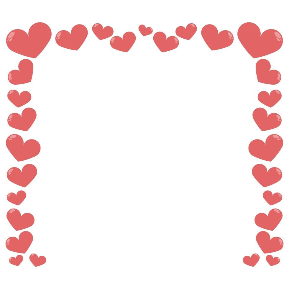 Set Of Hearts On White Background vector