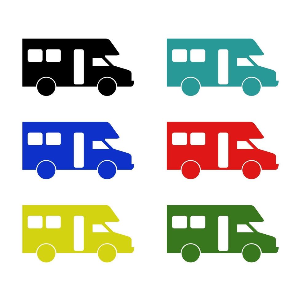 Camper On White Background vector