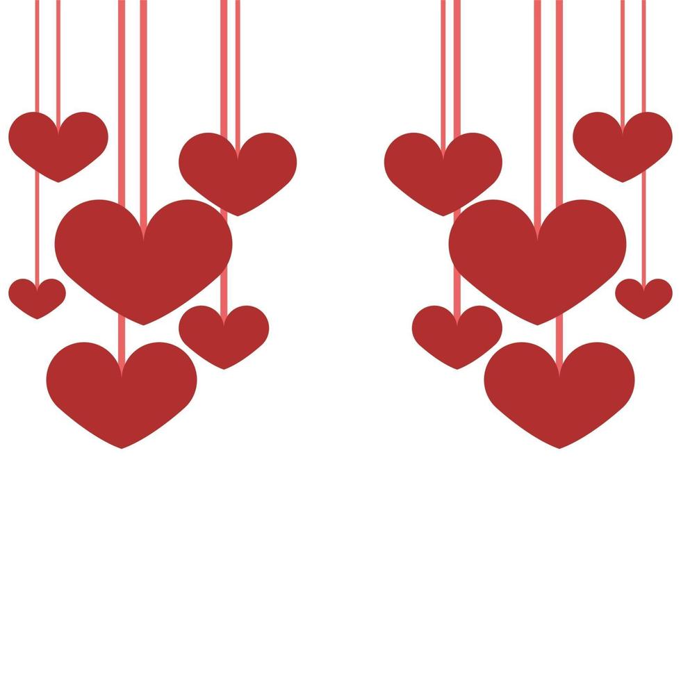 Set Of Hearts On White Background vector