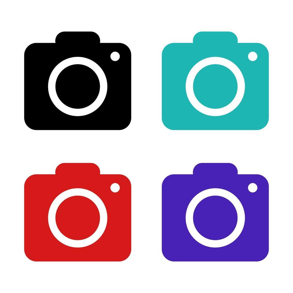 Camera On White Background vector