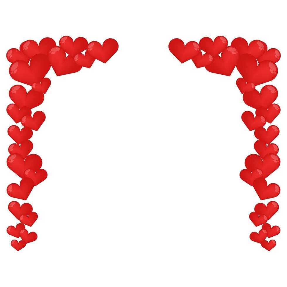 Set Of Hearts On White Background vector