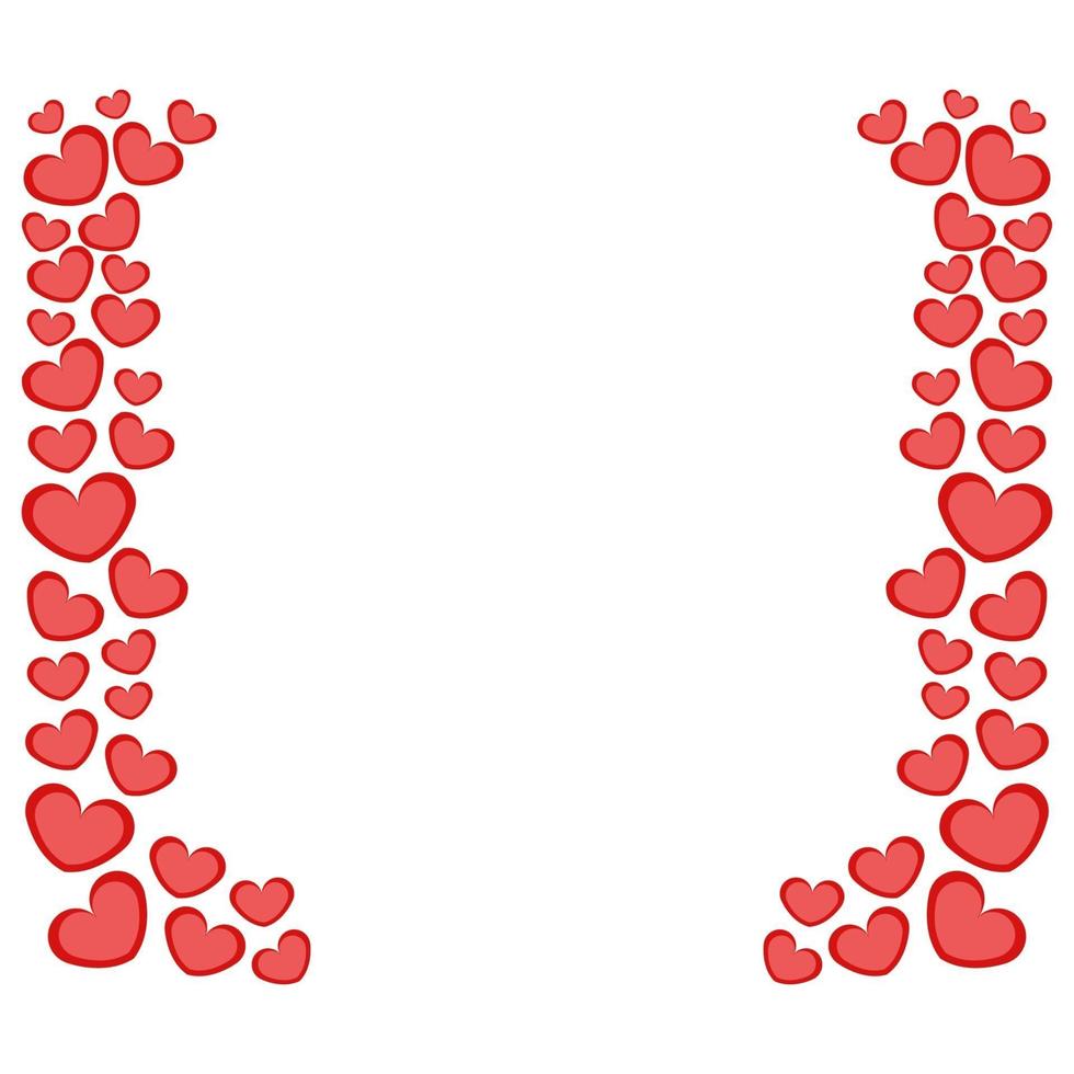 Set Of Hearts On White Background vector
