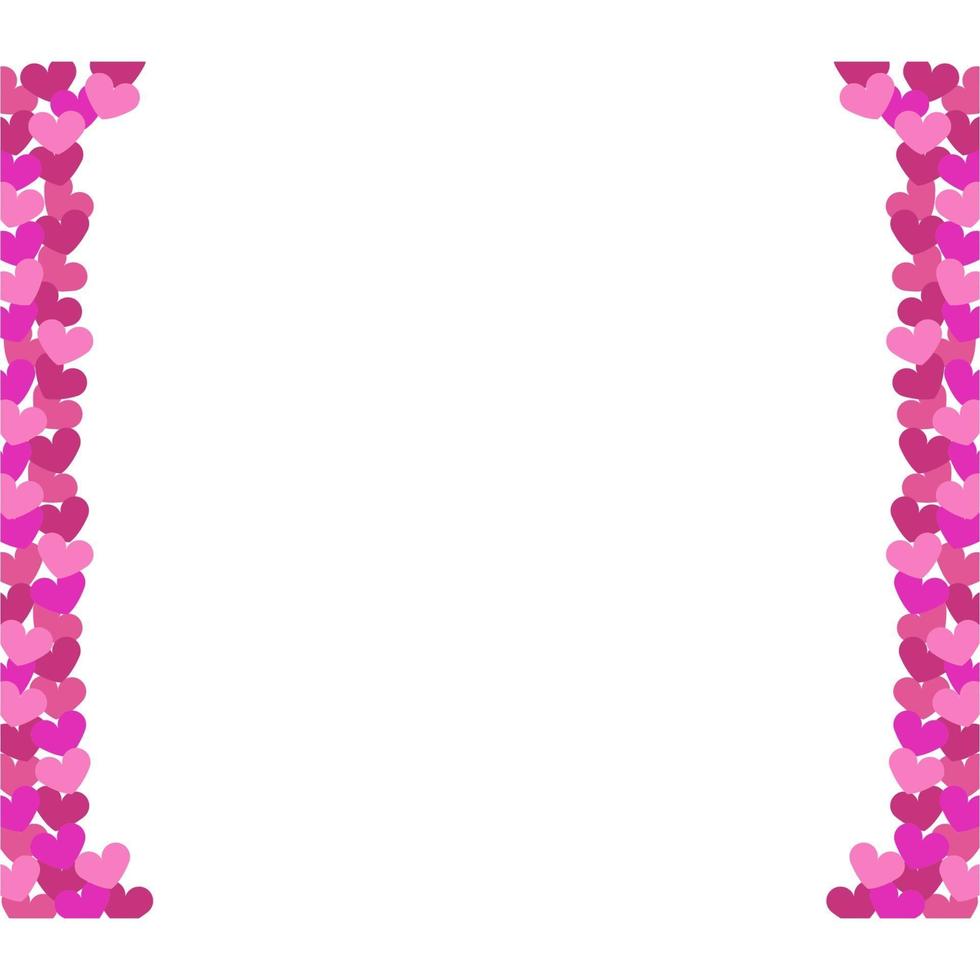 Hearts On White Background vector