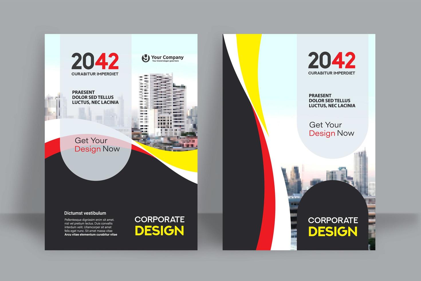 City Background Business Book Cover Design Template vector