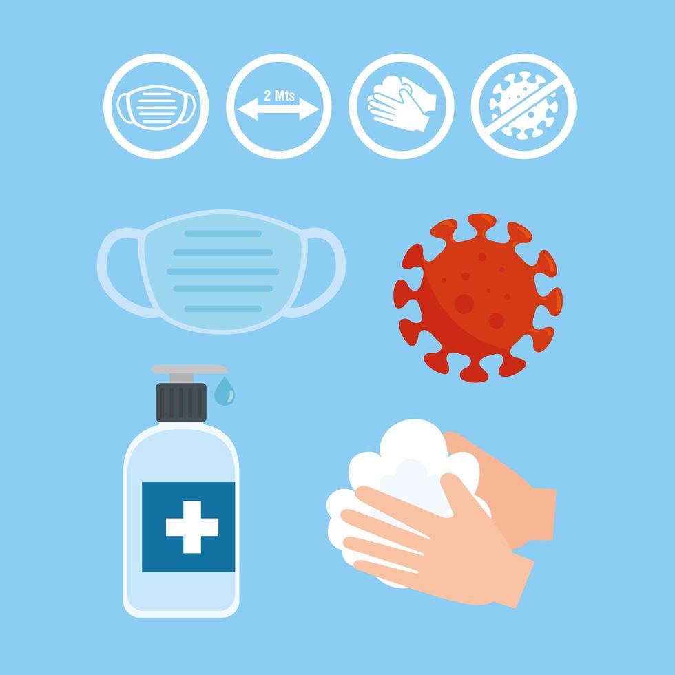 Coronavirus icon set vector