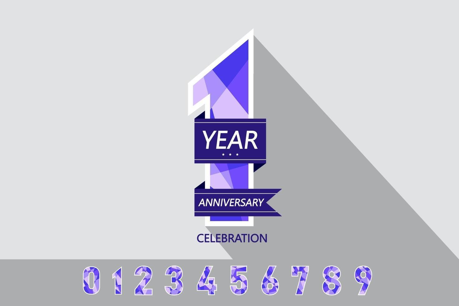 set of anniversary emblems anniversary template design for web game creative poster vector