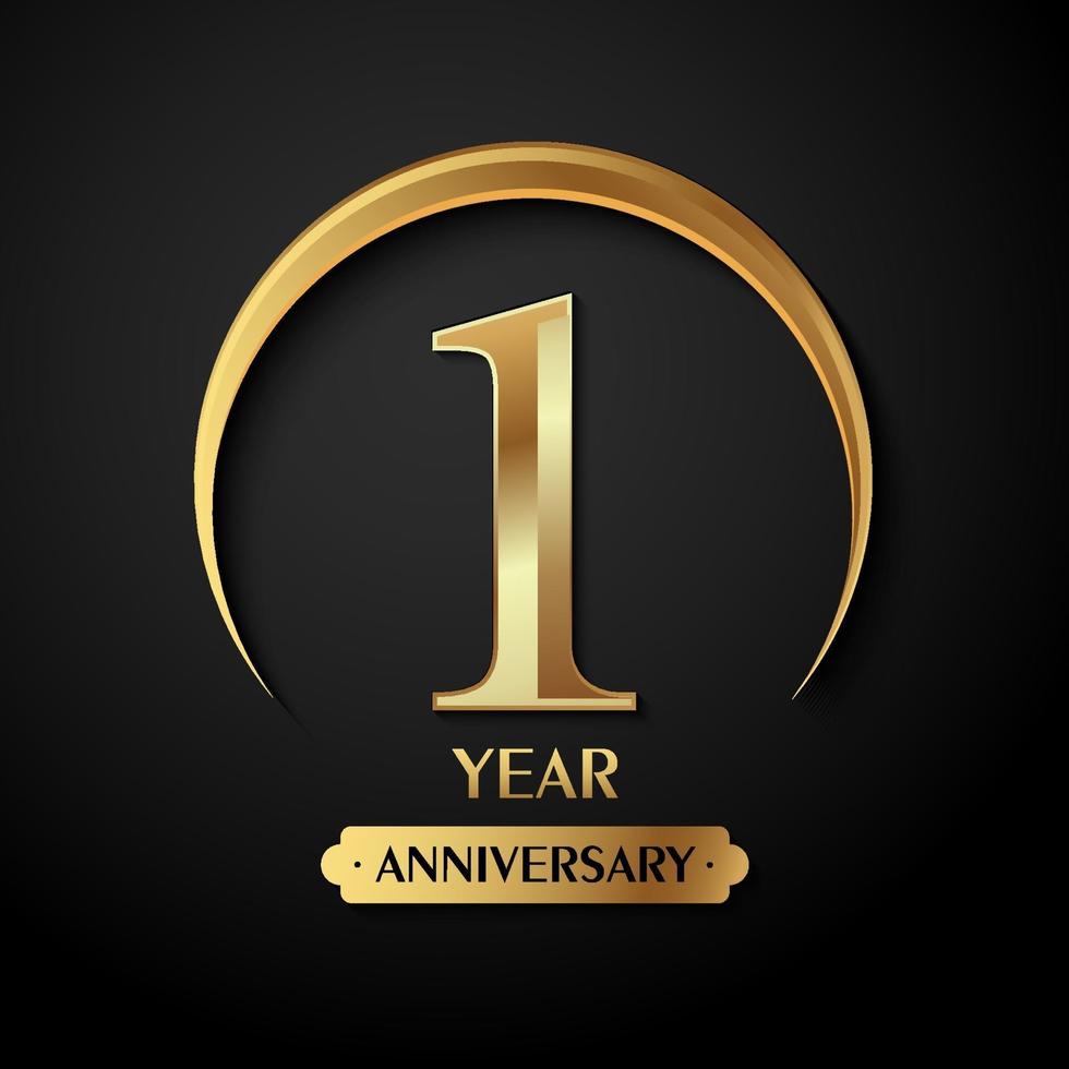 First Year Anniversary Celebration Design vector