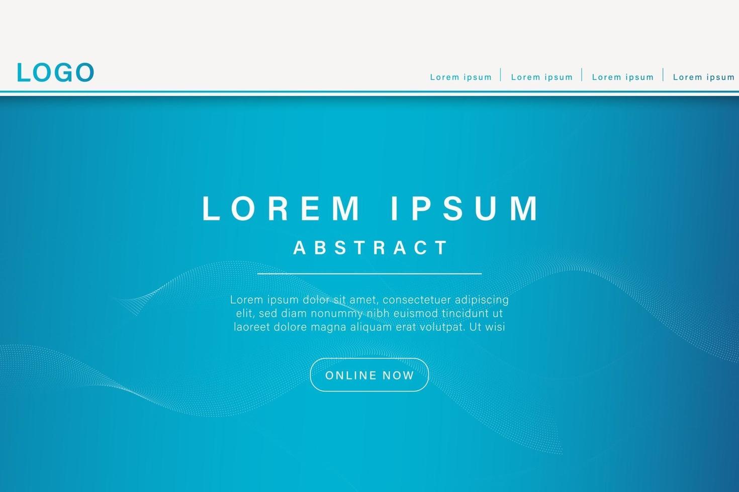 Landing page template with liquid fluid shapes and geometric patterns for business website design. vector