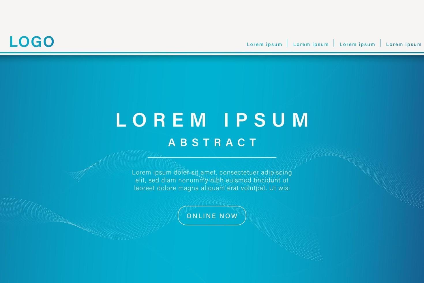 Landing page template with liquid fluid shapes and geometric patterns for business website design. vector