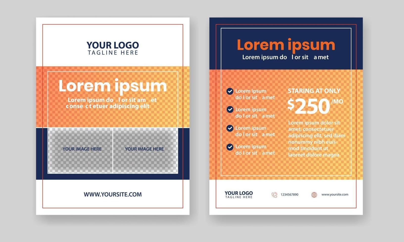 Professional Clean and Elegant Flyer Corporate Promotion Design vector