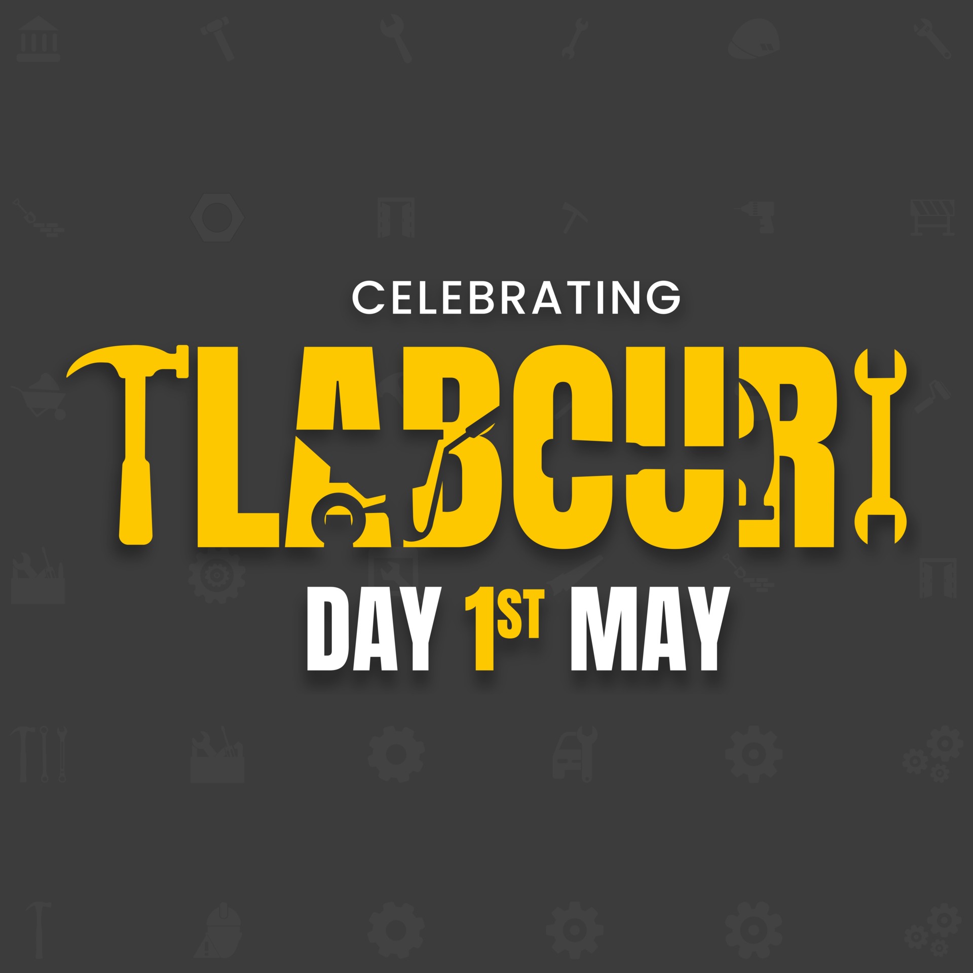 Celebrating Happy Labour Day Background Design Vector 2043117 Vector