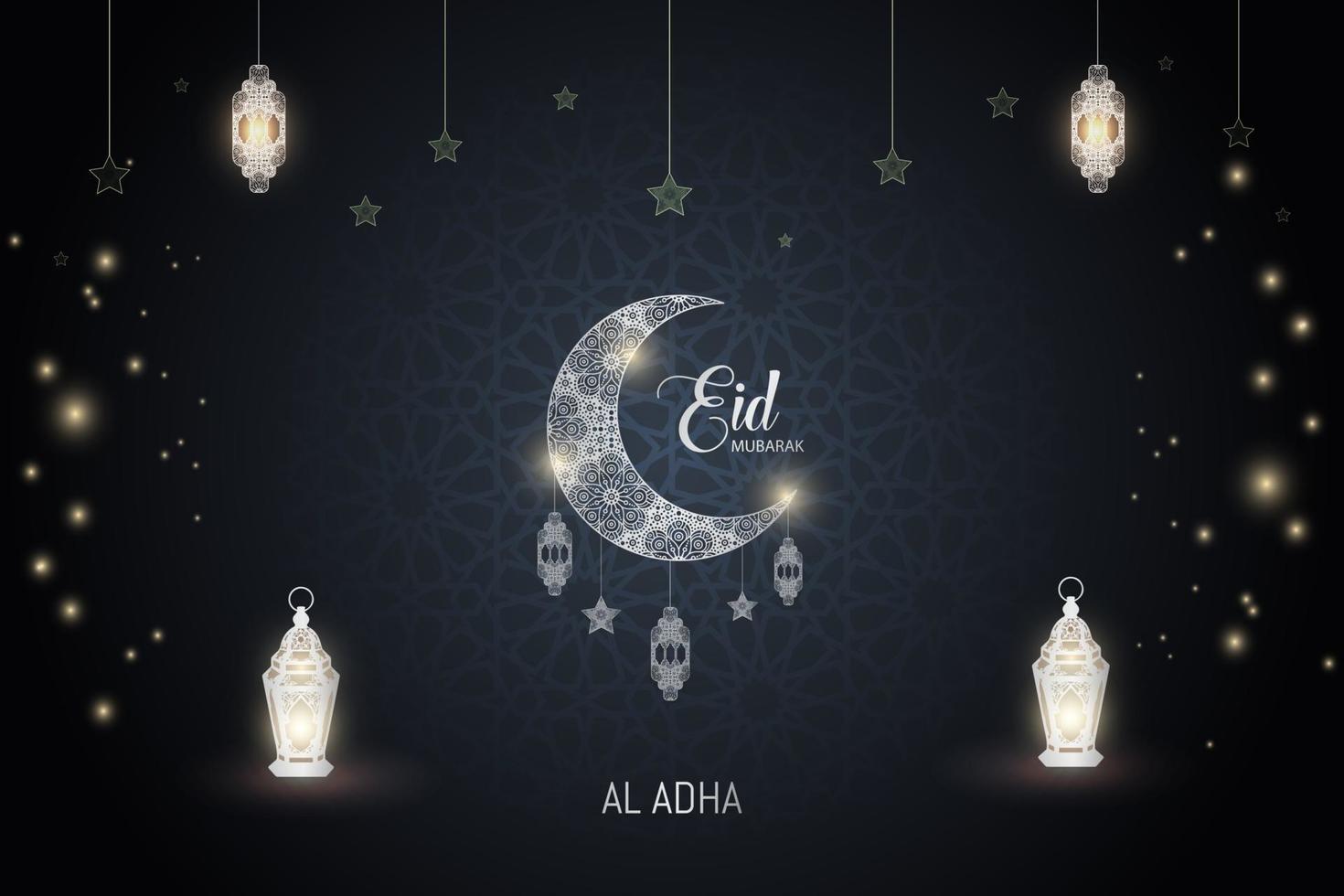 cartel de al adha eid mubarak vector