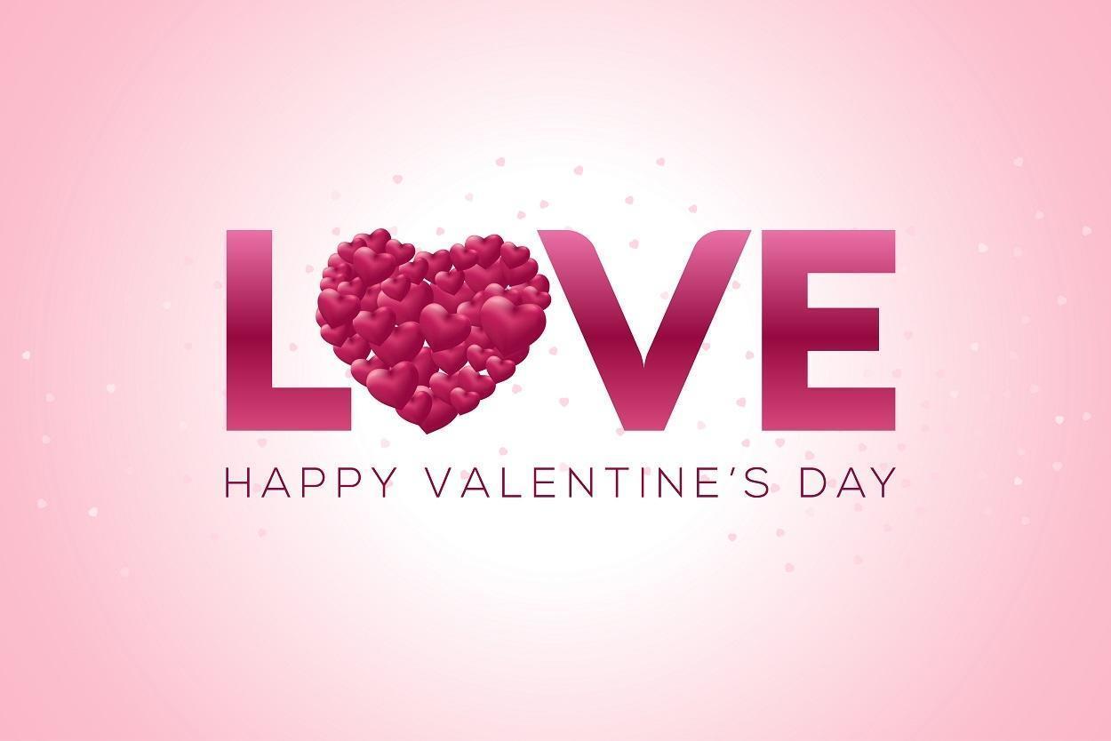 happy valentine's day background vector