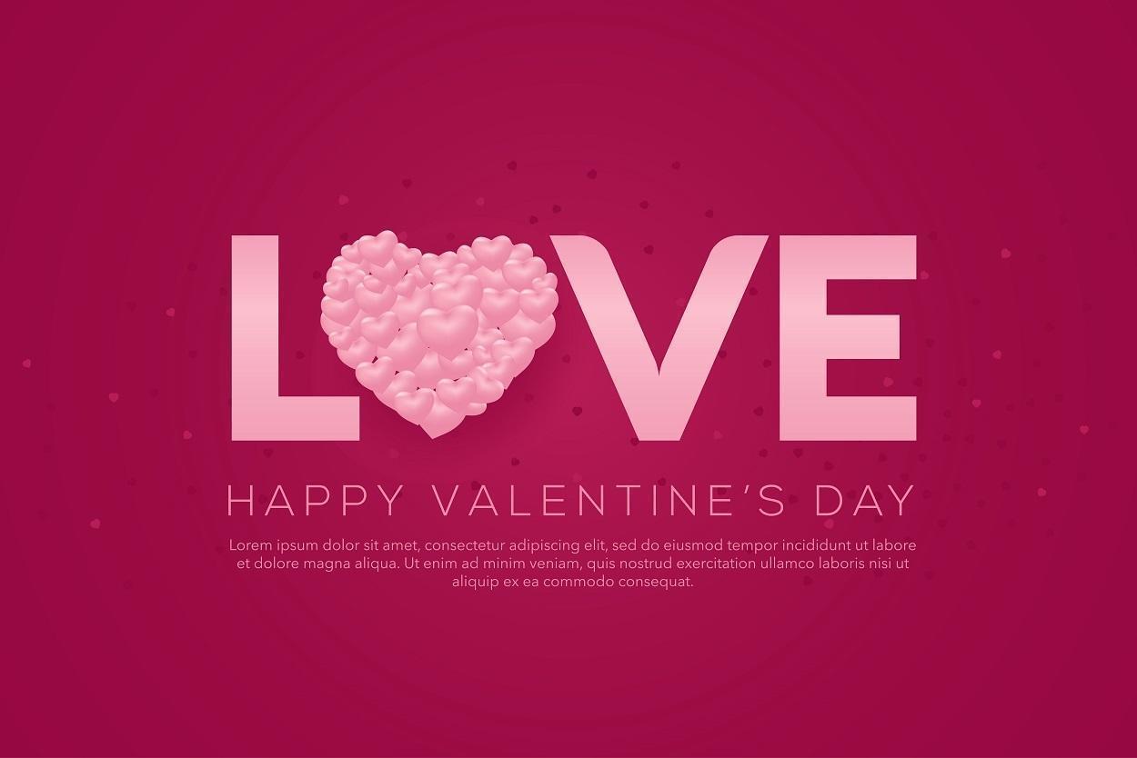 happy valentine's day background vector