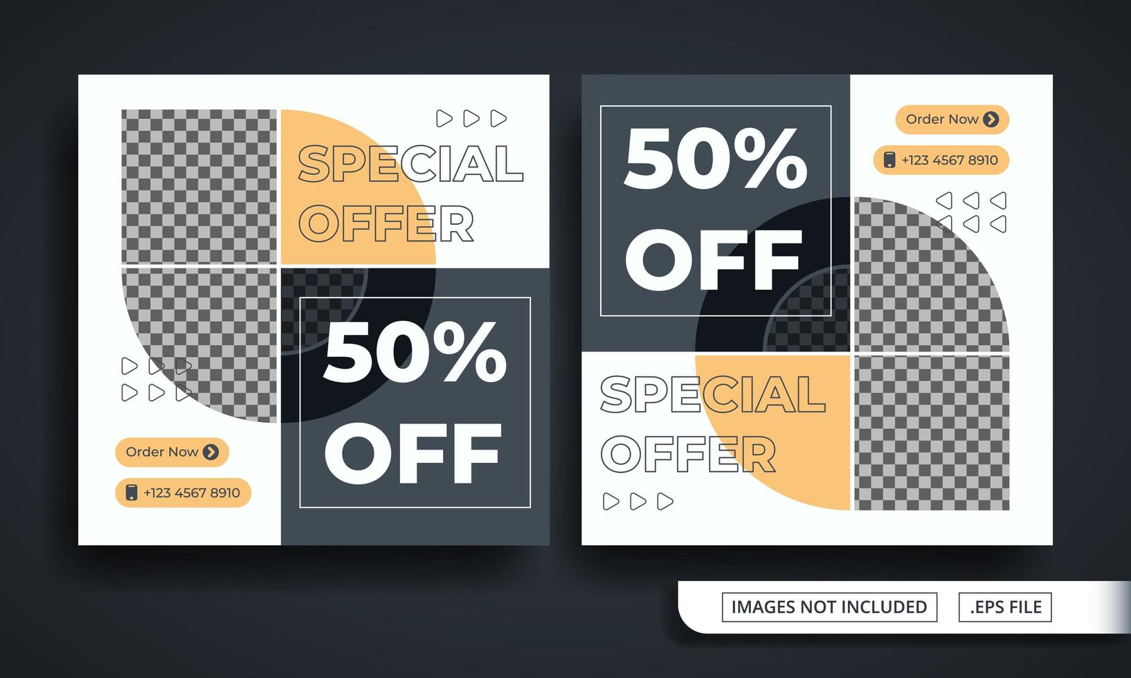 Special Offer Fashion Themed Social Media Post Template vector