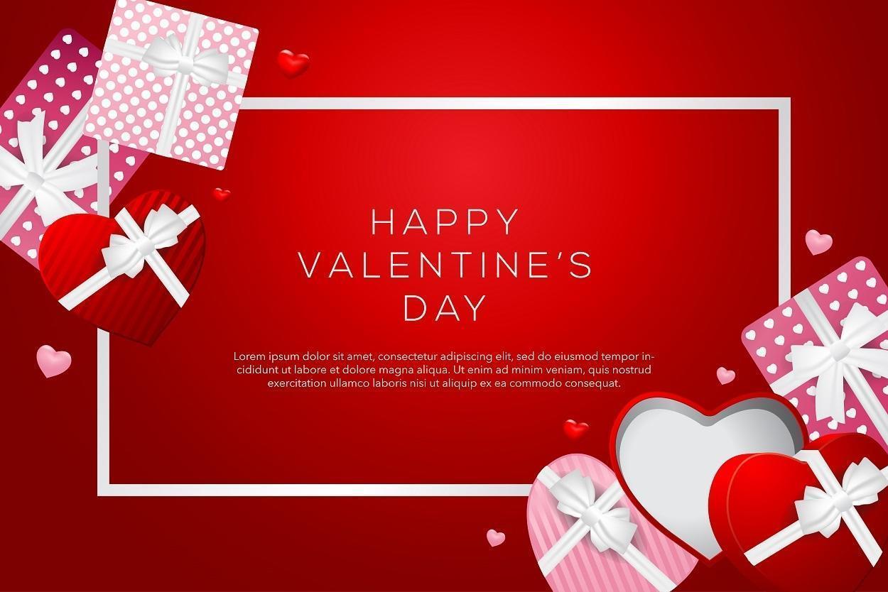 happy valentine's day background vector