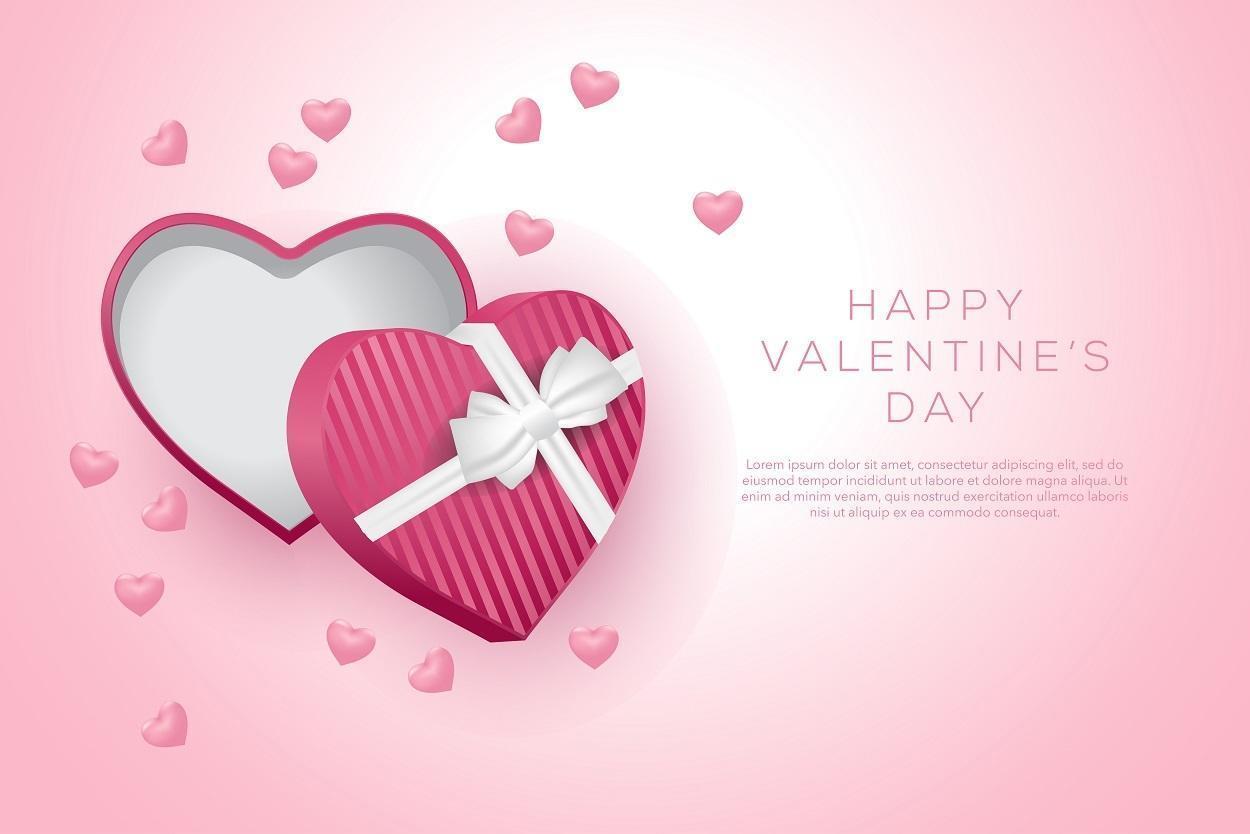 happy valentine's day background vector