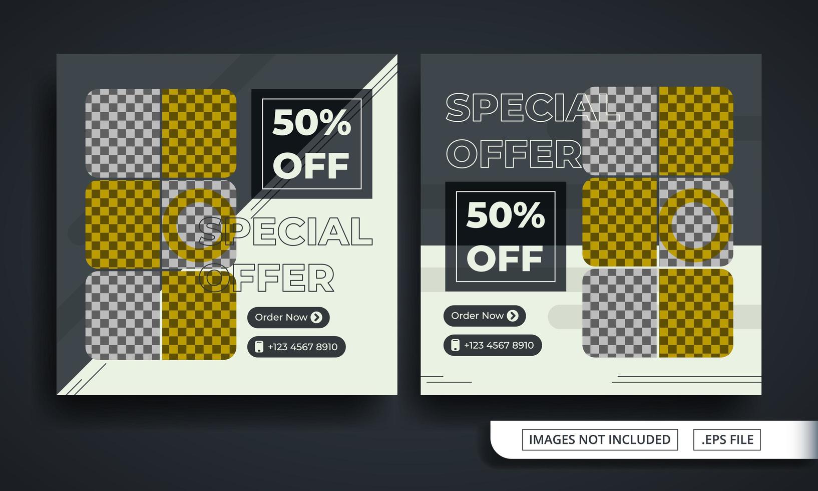 Special Offer Fashion Themed Social Media Post Template vector