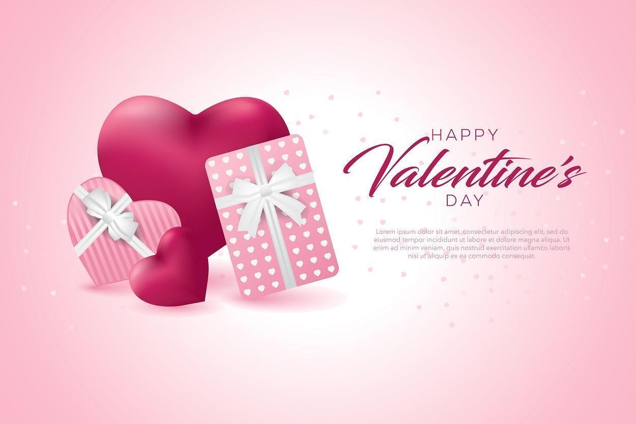 happy valentine's day background vector