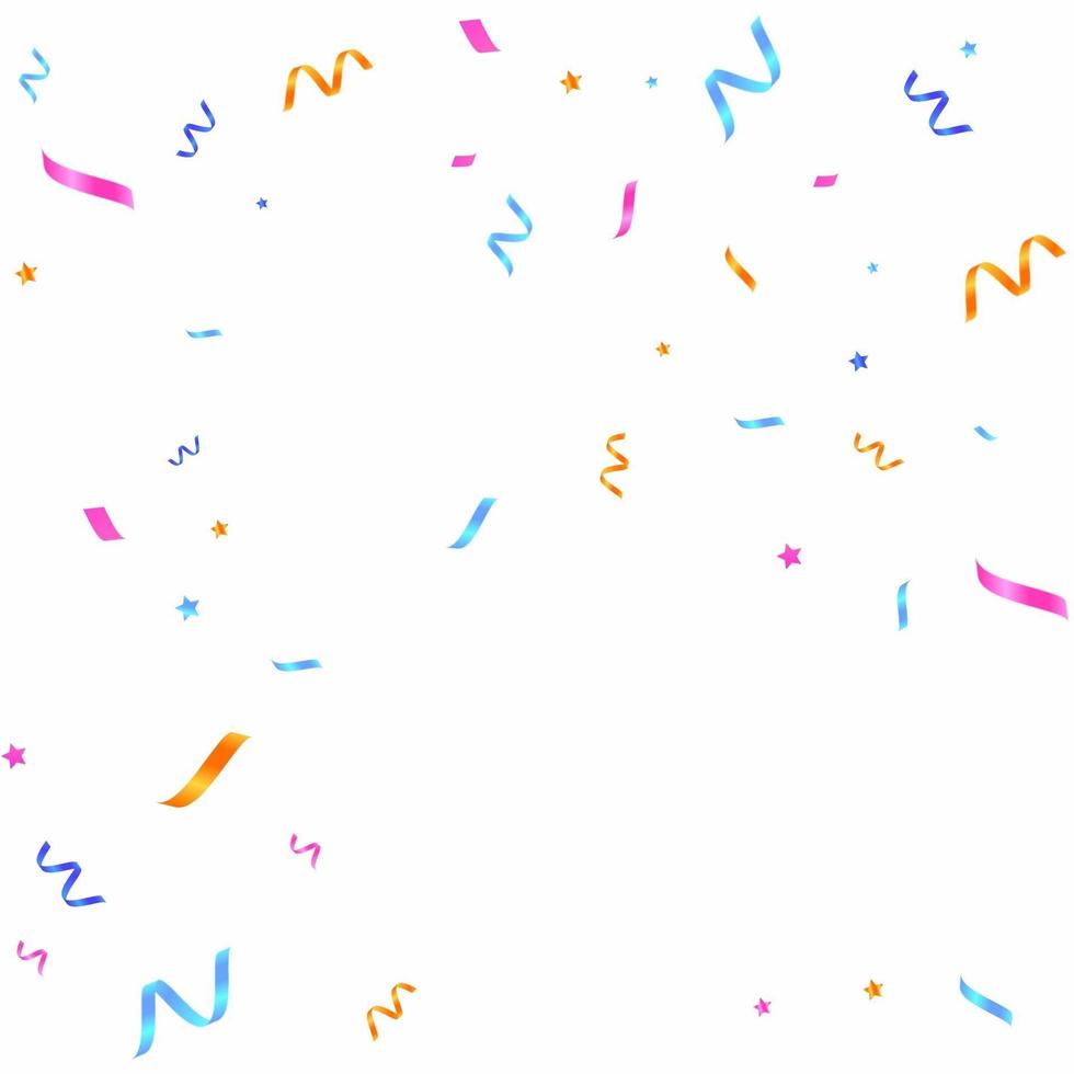 colored confetti on white background vector