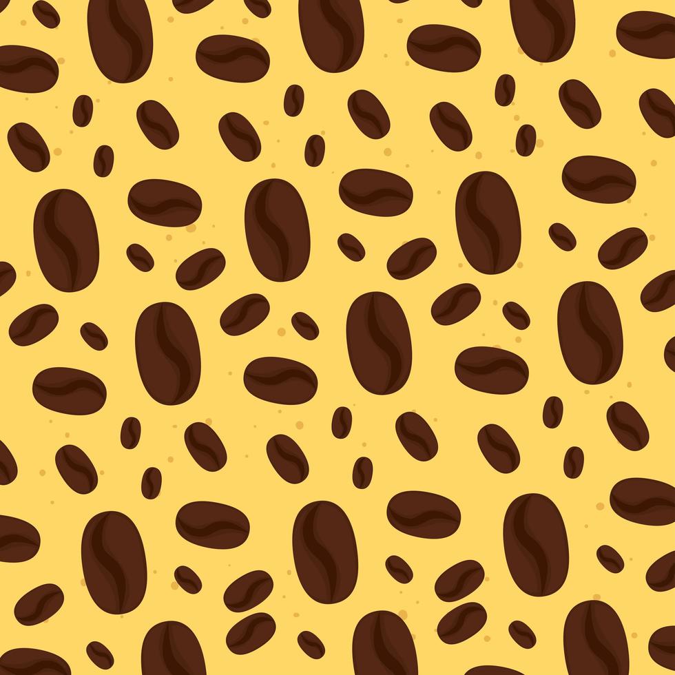 coffee beans pattern background vector