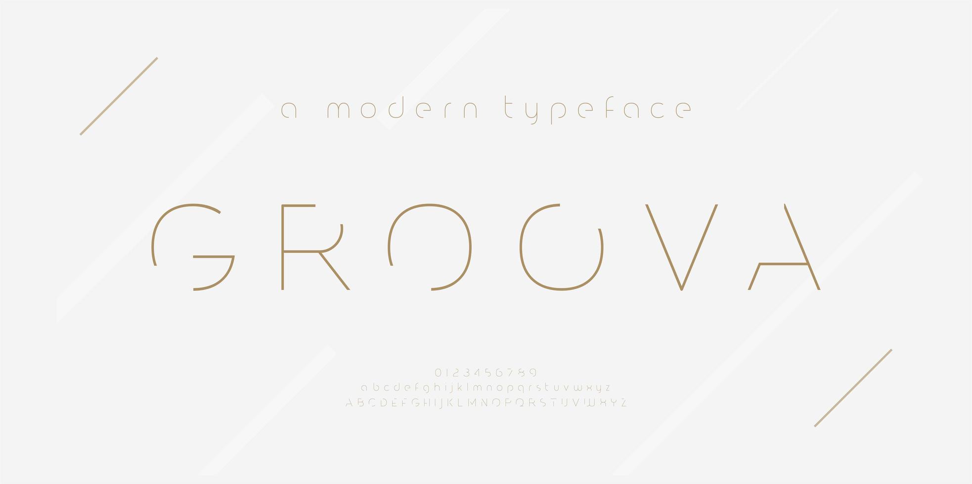 Abstract thin line font alphabet. Minimal modern fashion fonts and numbers. Typography typeface uppercase lowercase and number. vector illustration