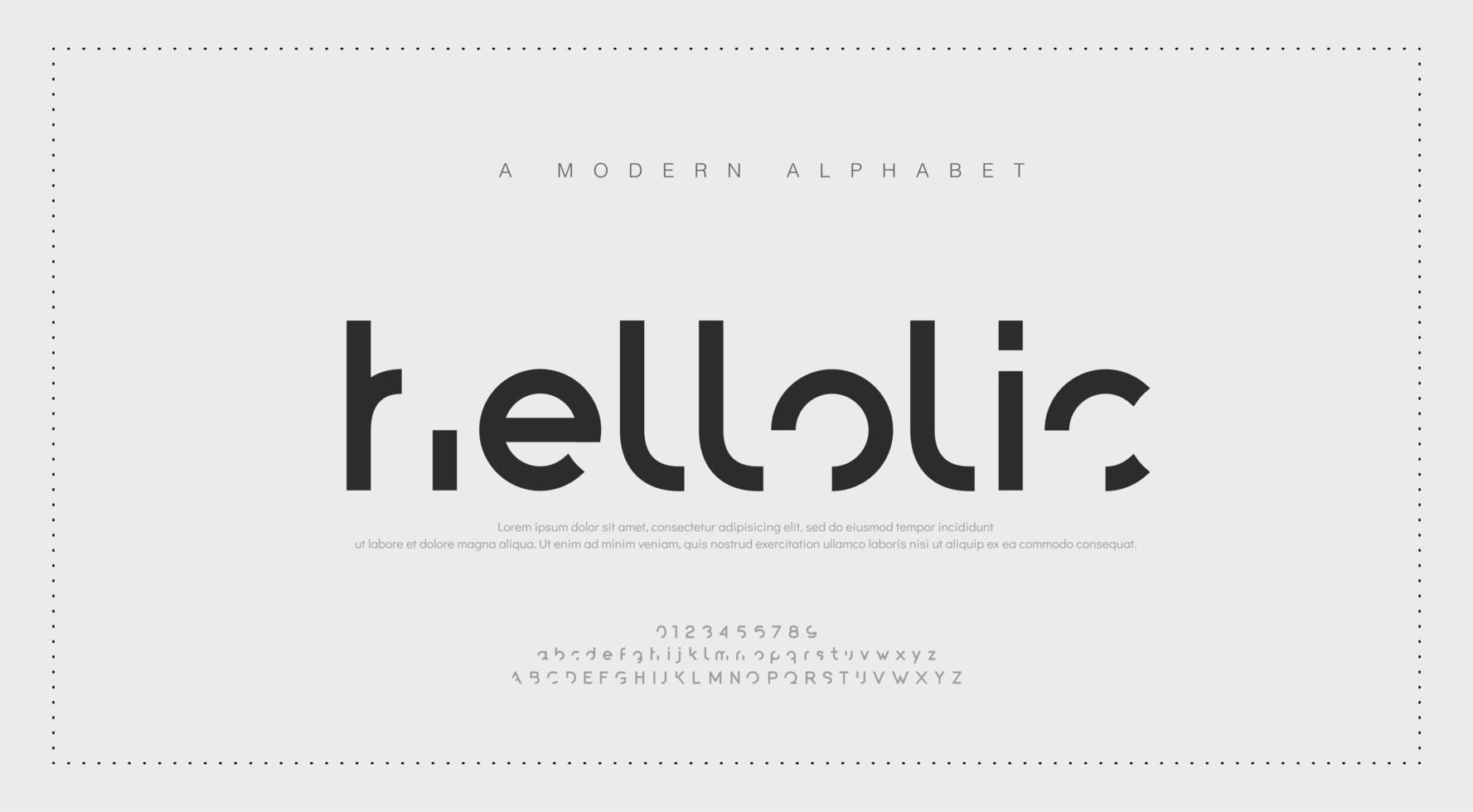 Abstract modern urban alphabet fonts. Typography sport, simple, technology,  fashion, digital, future creative logo font. vector illustration 2043549  Vector Art at Vecteezy