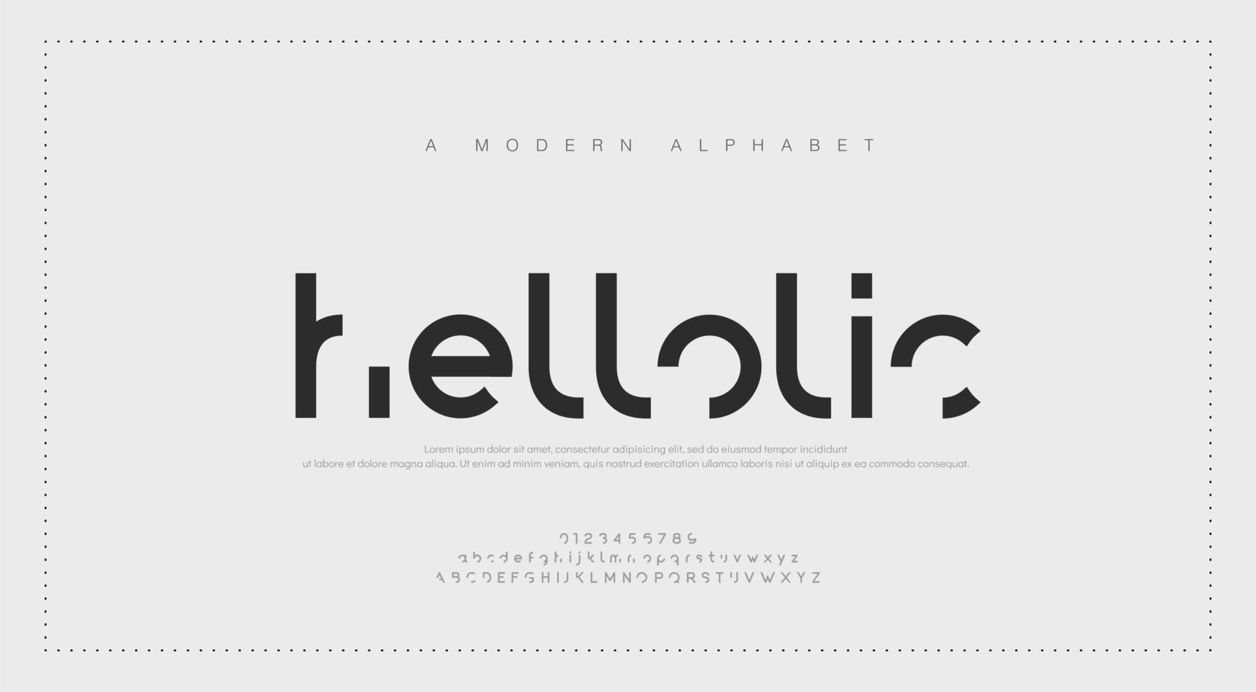 Abstract modern urban alphabet fonts. Typography sport, simple, technology, fashion, digital, future creative logo font. vector illustration