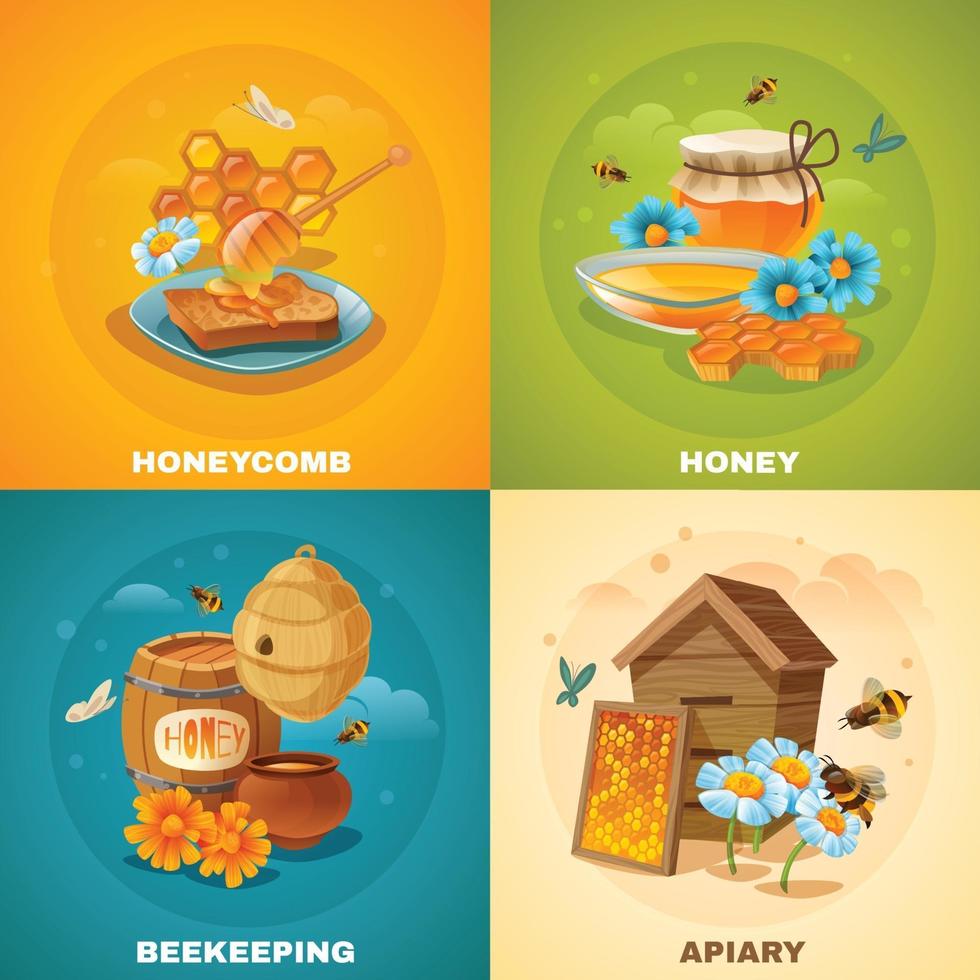 concepto de diseño de miel vector