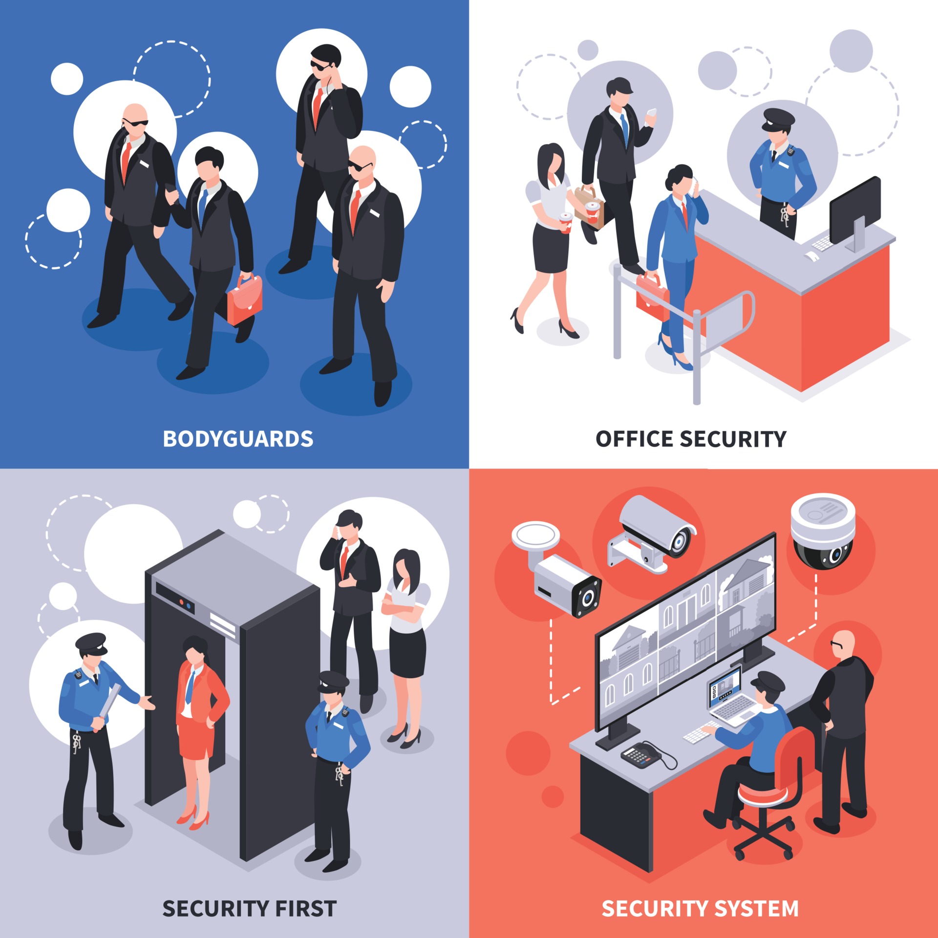 isometric security design concept 2043665 Vector Art at Vecteezy